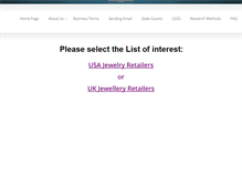 Tablet Screenshot of databaseofjewelrystores.com